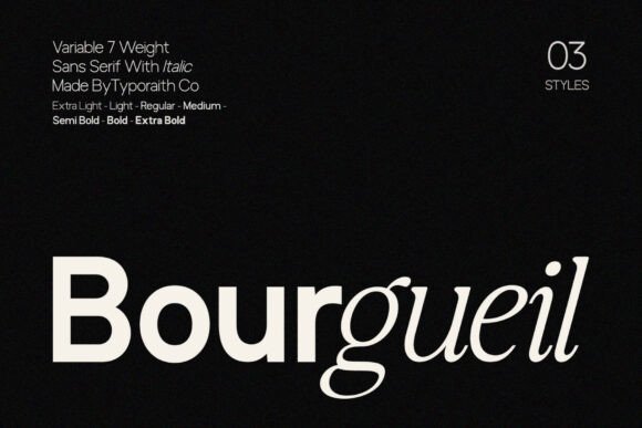 Bourgueil: A Modern Variable Sans Serif for Versatile Design