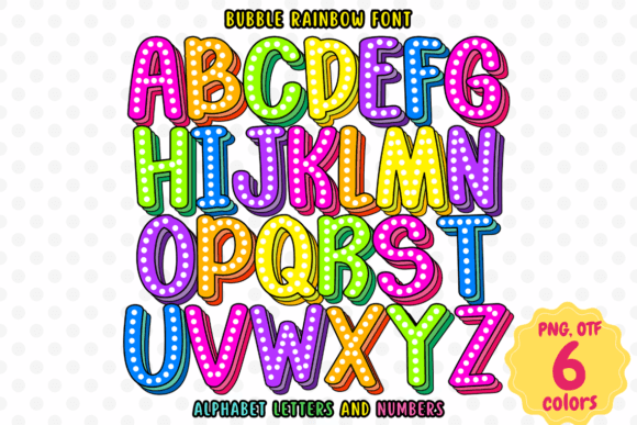 Bubble Rainbow: A Playful Typeface for Creative Projects