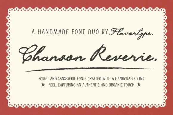 Chanson Reverie: A Handmade Font Duo with Timeless Charm