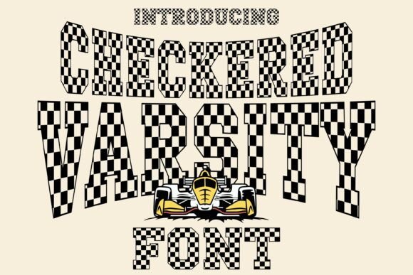 Checkered Varsity: Racing Style Meets Classic Spirit