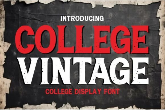College Vintage: Bold Grunge Font for Retro Design