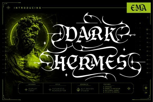 Dark Hermes: Commanding Type for Bold Design