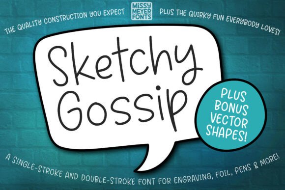Discover Sketchy Gossip: A Playful Handwriting Font for Crafters