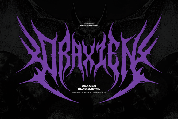 Draxien: The Ultimate Black Metal Display Typeface