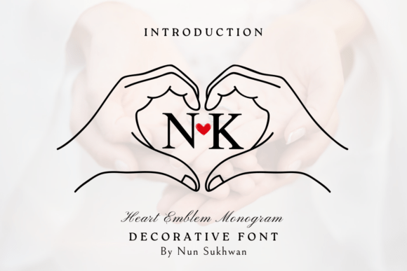 Heart Emblem Monogram: A Lovely Decorative Font