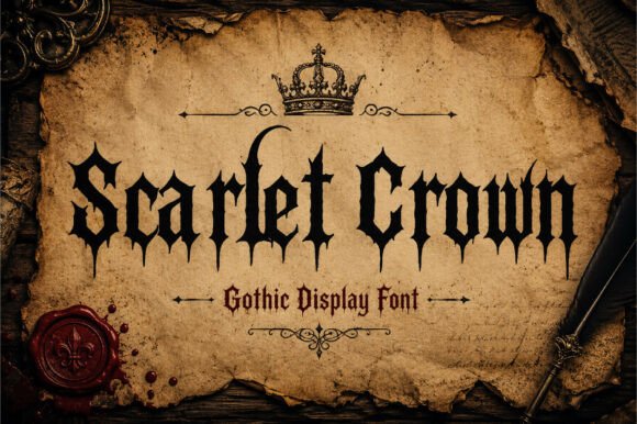Scarlet Crown: The Gothic Blackletter Display Typeface