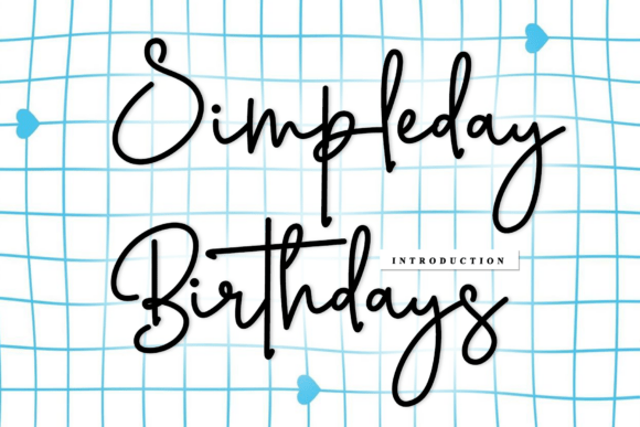 Simpleday Birthdays: A Sophisticated Script Font