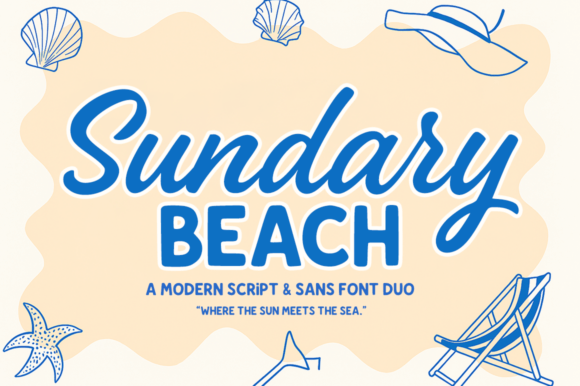 Sundary Beach Duo: A Modern Script & Sans Typeface