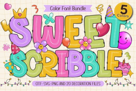 Sweet Scribble: A Playful Font for Joyful Designs