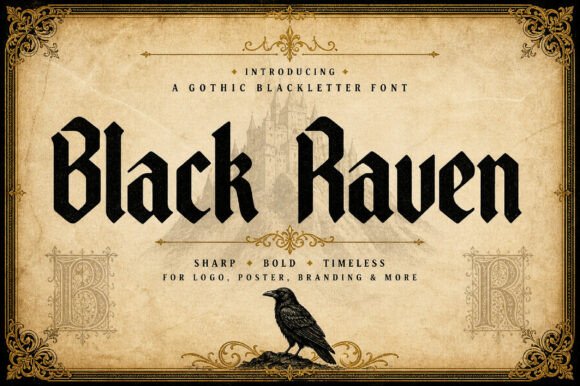 Unleash Dramatic Typography with the Black Raven Font