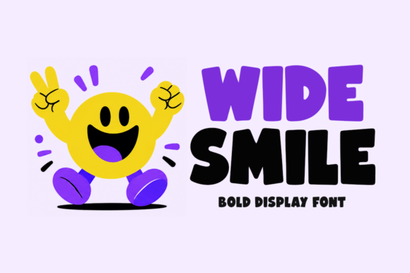 Wide Smile: Your Go-To Display Font for Cheerful Designs